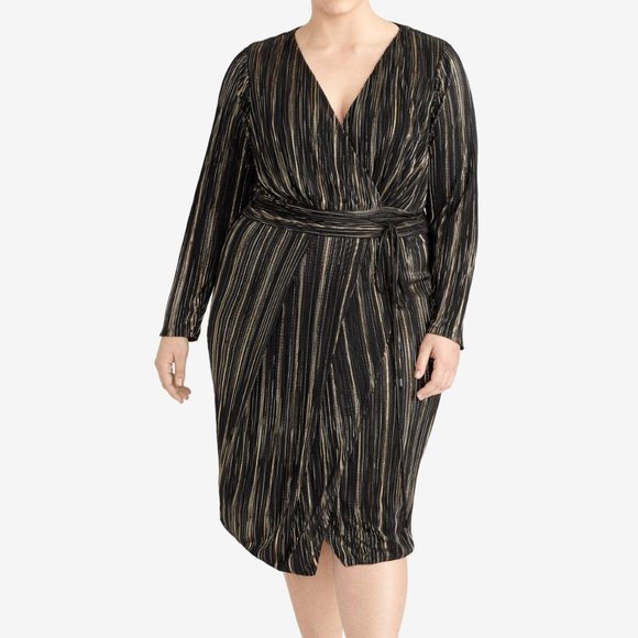 RACHEL Rachel Roy Dresses & Skirts - RACHEL Rachel Roy Pleated Faux Wrap Sheath Dress